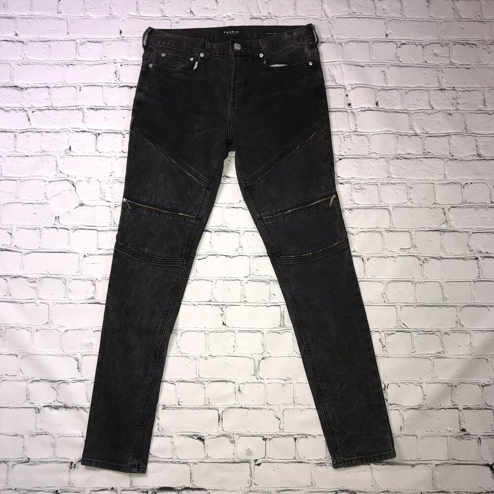 Black Zipper Pacsun Skinny Jean